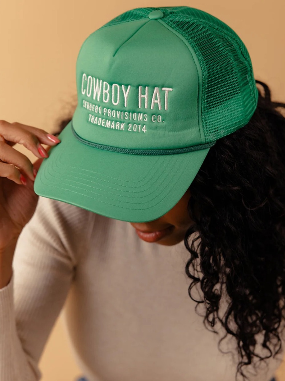 Sendero Provisions Co. Green "Cowboy Hat" Trucker Cap